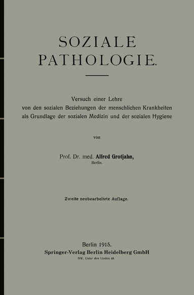 bokomslag Soziale Pathologie