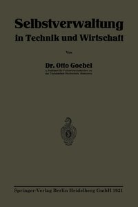 bokomslag Selbstverwaltung in Technik und Wirtschaft