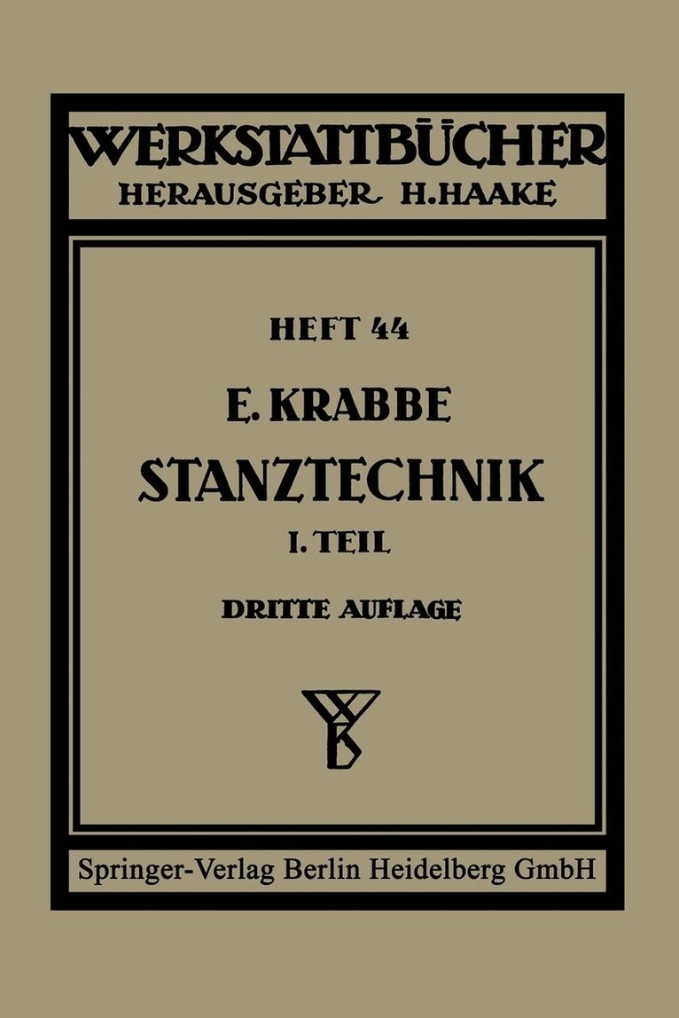 Erich Krabbe - Schnittechnik, Häftad