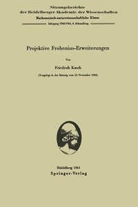 bokomslag Projektive Frobenius-Erweiterungen