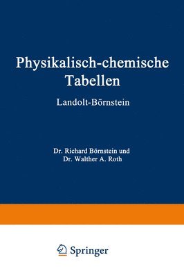 bokomslag Physikalisch-Chemische Tabellen