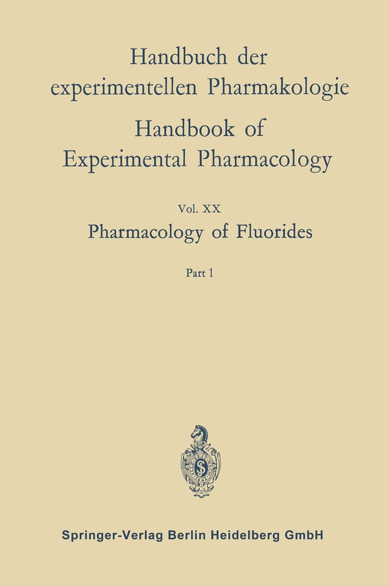 Pharmacology of Fluorides 1