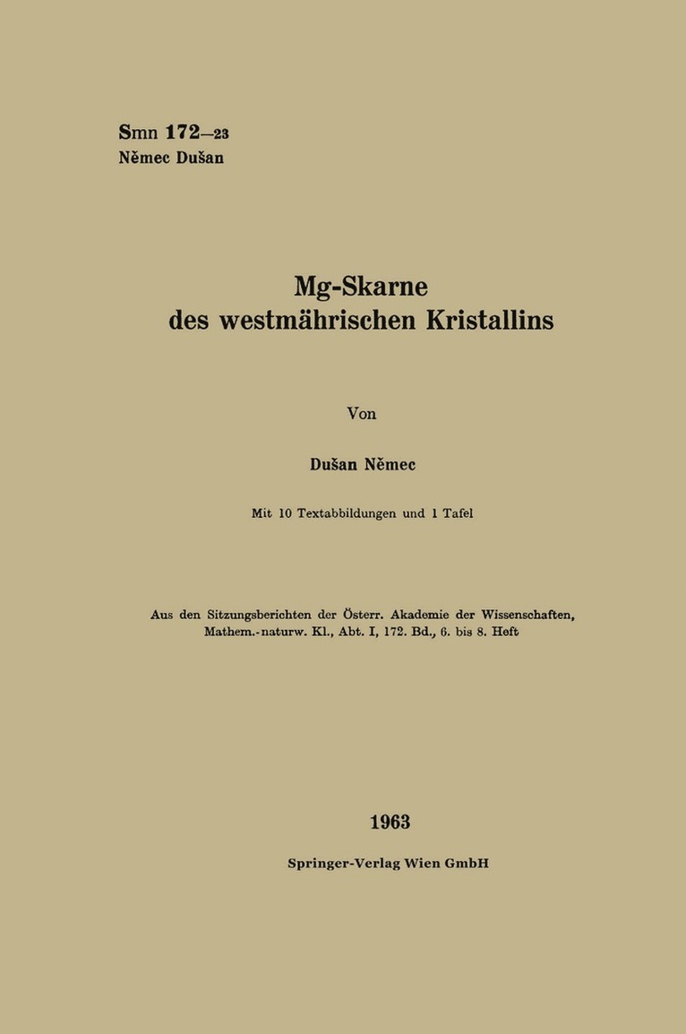 Mg-Skarne des westmährischen Kristallins
