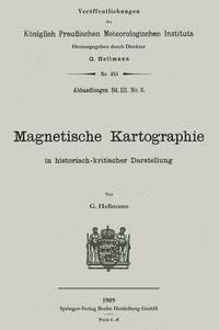bokomslag Magnetische Kartographie in historisch-kritischer Darstellung
