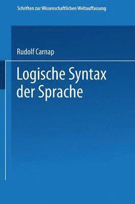 bokomslag Logische Syntax der Sprache