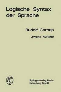 bokomslag Logische Syntax der Sprache