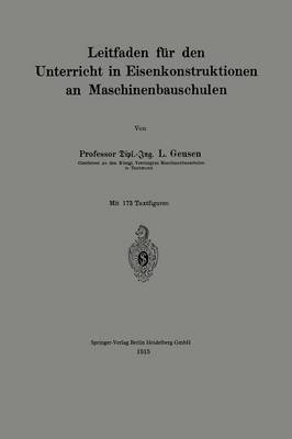 bokomslag Leitfaden fr den Unterricht in Eisenkonstruktionen an Maschinenbauschulen