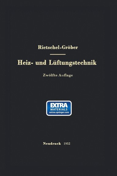 bokomslag H. Rietschels Lehrbuch der Heiz- und Lüftungstechnik