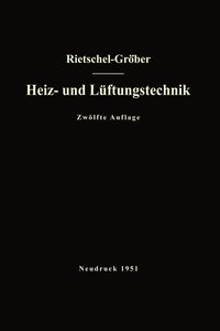 bokomslag H. Rietschels Lehrbuch der Heiz- und Lftungstechnik