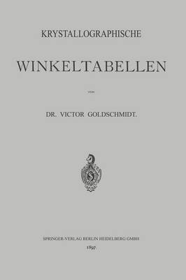 Krystallographische Winkeltabellen 1