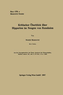 Kritischer berblick ber Hipparion im Neogen von Rumnien 1