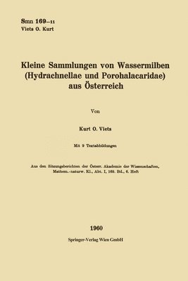 bokomslag Kleine Sammlungen von Wassermilben (Hydrachnellae und Porohalacaridae) aus sterreich