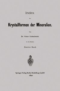 bokomslag Index der Krystallformen der Mineralien