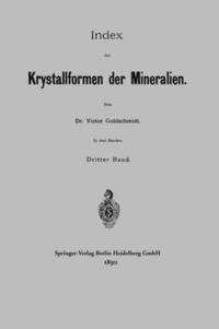 bokomslag Index der Krystallformen der Mineralien