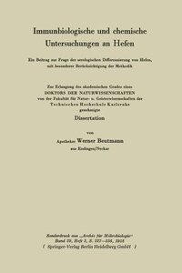 bokomslag Immunbiologische und chemische Untersuchungen an Hefen