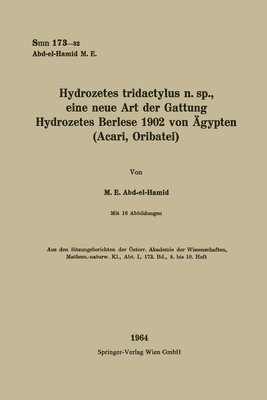 Hydrozetes tridactylus n. sp., eine neue Art der Gattung Hydrozetes Berlese 1902 von gypten 1