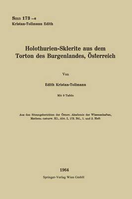bokomslag Holothurien-Sklerite aus dem Torton des Burgenlandes, sterreich
