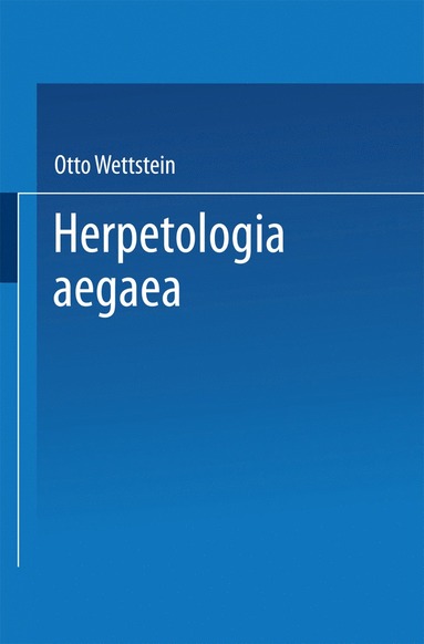 bokomslag Herpetologia aegaea