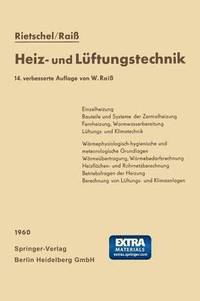 bokomslag H. Rietschels Lehrbuch der Heiz- und Lftungstechnik