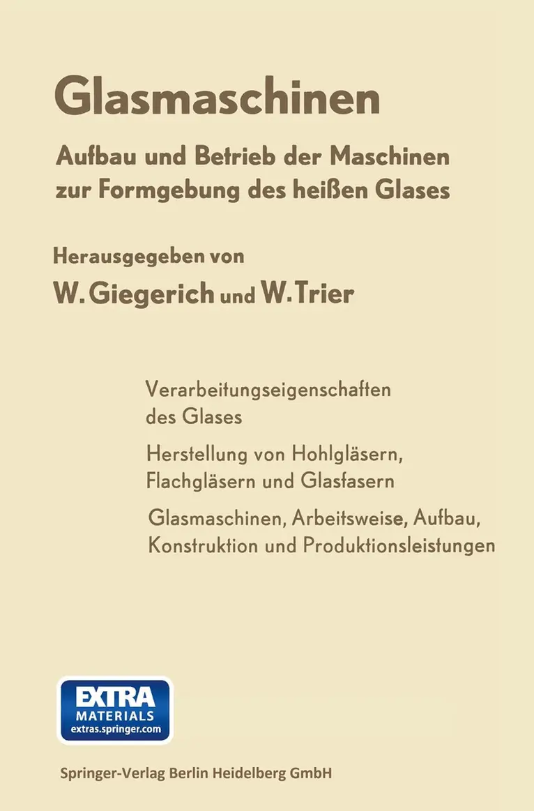 H. Albrecht, Wilhelm Giegerich, Wolfgang Trier - Glasmaschinen, Häftad. Tillgänglighet: Lägg i varukorg