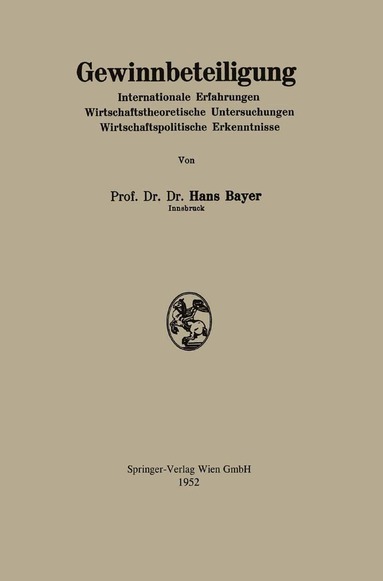 Hans Bayer - Gewinnbeteiligung, Häftad