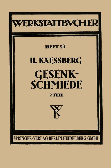 bokomslag Gesenkschmiede