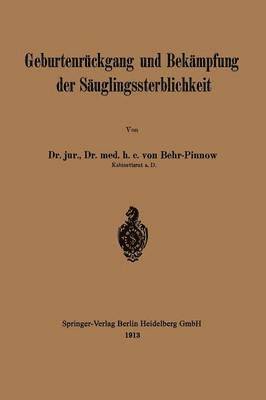 bokomslag Geburtenrckgang und Bekmpfung der Suglingssterblichkeit