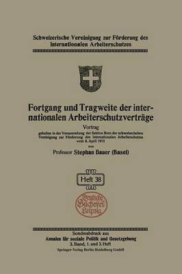 bokomslag Fortgang und Tragweite der internationalen Arbeiterschutzvertrge