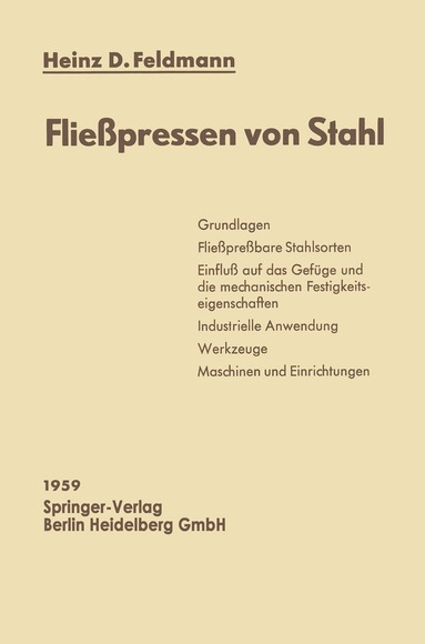 bokomslag Fließpressen von Stahl