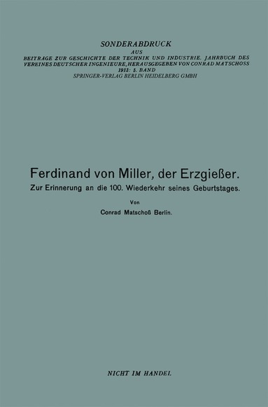 bokomslag Ferdinand von Miller, der Erzgieer