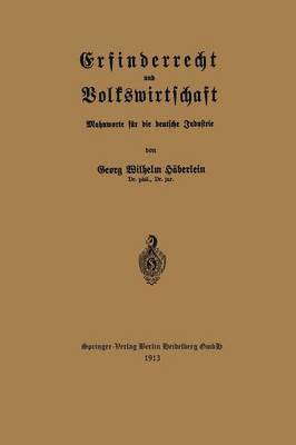 bokomslag Erfinderrecht und Volkswirtschaft