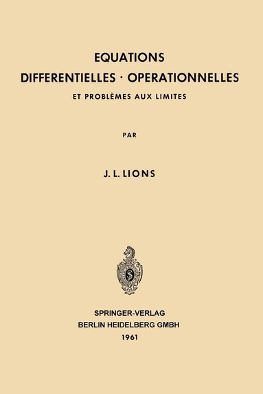 bokomslag Equations Differentielles Operationnelles