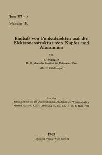 bokomslag Einflu von Punktdefekten auf die Elektronenstruktur von Kupfer und Aluminium