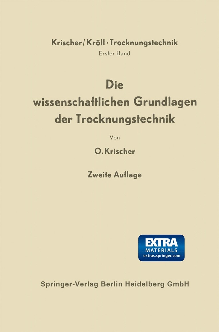 Die wissenschaftlichen Grundlagen der Trocknungstechnik 1