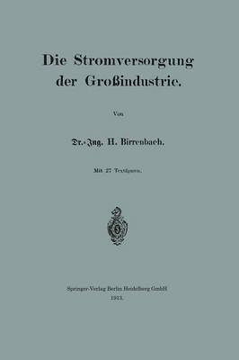 bokomslag Die Stromversorgung der Groindustrie