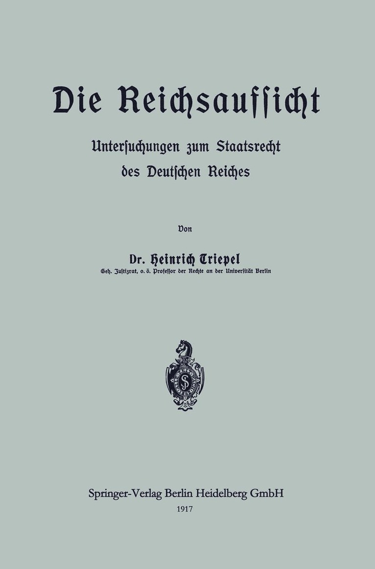 Die Reichsaufsicht