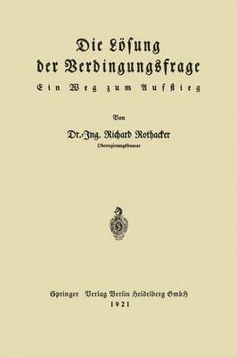 Die Lsung der Verdingungsfrage 1