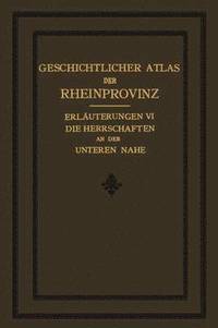 bokomslag Die Herrschaften des Unteren Nahegebietes