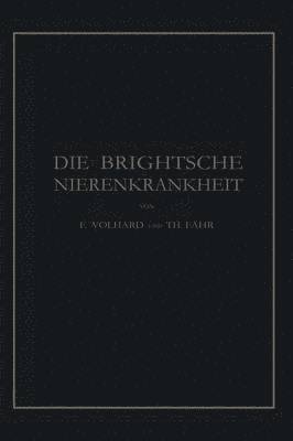 bokomslag Die Brightsche Nierenkrankheit