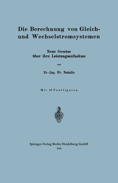 bokomslag Die Berechnung von Gleich- und Wechselstromsystemen