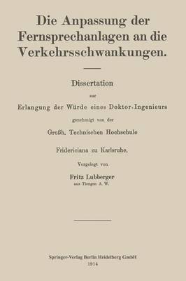 Die Anpassung der Fernsprechanlagen an die Verkehrsschwankungen 1