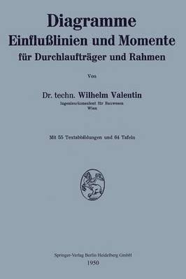 bokomslag Diagramme Einflußlinien und Momente für Durchlaufträger und Rahmen