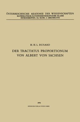 bokomslag Der Tractatus Proportionum von Albert von Sachsen