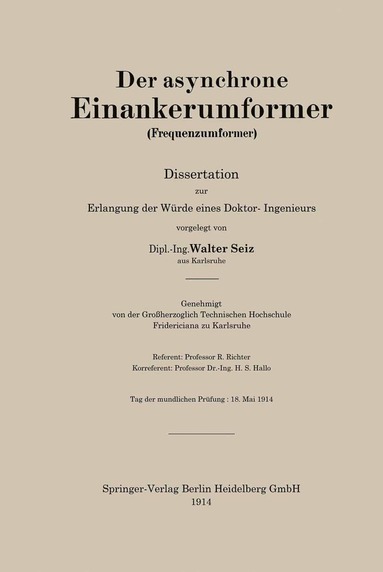 bokomslag Der asynchrone Einankerumformer (Frequenzumformer)