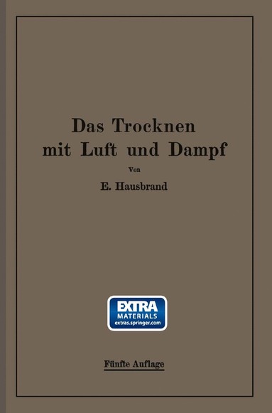 bokomslag Das Trocknen mit Luft und Dampf