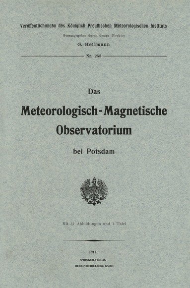 bokomslag Das meteorologisch-magnetische Observatorium bei Potsdam