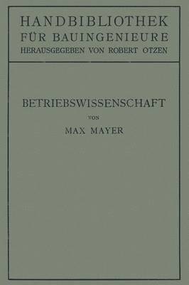 bokomslag Betriebswissenschaft