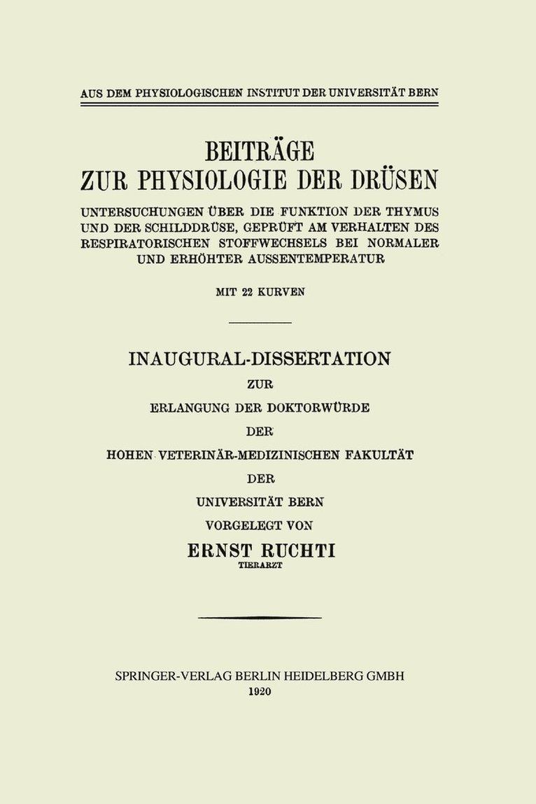 Beitrge zur Physiologie der Drsen 1