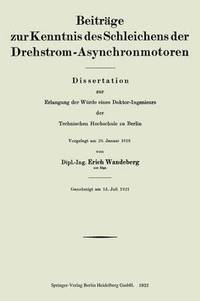 bokomslag Beiträge zur Kenntnis des Schleichens der Drehstrom-Asynchronmotoren