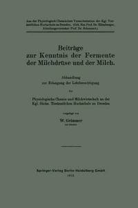 bokomslag Beitrge zur Kenntnis der Fermente der Milchdrse und der Milch